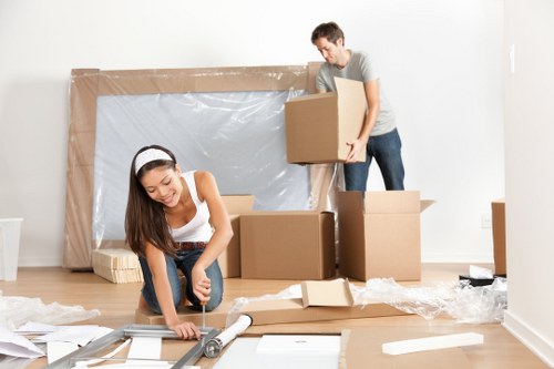 Movers helping with a local South Tottenham home relocation