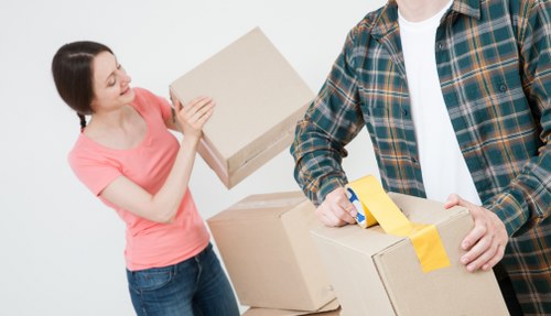 Local moving van helping with furniture transport in South Tottenham