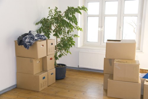 South Tottenham removals van handling a flat move with boxes and furniture