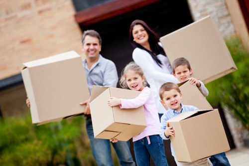 Careful loading of boxes and furniture for a South Tottenham house move